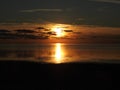 Sunset over Laguna Madre Bay, South Padre Island, Texas Royalty Free Stock Photo