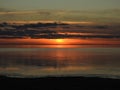 Sunset over Laguna Madre Bay, South Padre Island, Texas Royalty Free Stock Photo