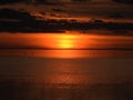 Sunset over Laguna Madre Bay, South Padre Island, Texas Royalty Free Stock Photo