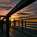 Sunset over Lake Ammer Royalty Free Stock Photo