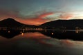 Sunset over Lake Annecy Royalty Free Stock Photo