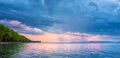 Sunset over lake Balaton, Hungary Royalty Free Stock Photo