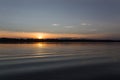 Sunset over a lake in Canada Royalty Free Stock Photo