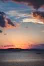 Sunset over Lake Champlain taken from Burlington, Vermont Royalty Free Stock Photo