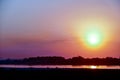 sunset over lake, digital photo picture as a background Royalty Free Stock Photo