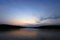 After The Sunset, Over Lake Royalty Free Stock Photo