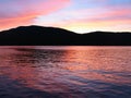 Sunset over lake george New York Royalty Free Stock Photo