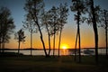 Sunset over Lake Irving in Bemidji Minnesota