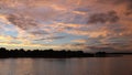 Sunset over Lake Lewisville In Texas