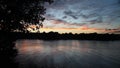 Sunset over Lake Lewisville In Texas