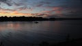 Sunset over Lake Lewisville In Texas