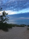 Sunset over Lake Michigan Royalty Free Stock Photo