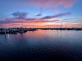 Sunset over Lake Michigan in Northwest Indiana USA Royalty Free Stock Photo