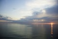 Sunset Over Lake Michigan Royalty Free Stock Photo