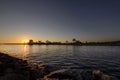 Sunset over lake Michigan Royalty Free Stock Photo