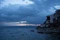 Sunset over Lake Ohrid Royalty Free Stock Photo