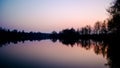 Sunset over Lake Perach Royalty Free Stock Photo