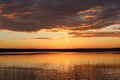 Sunset over the lake