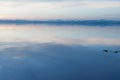 Sunset over lake salinas.Spain Royalty Free Stock Photo