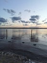 Sunset over lake salinas, Torrevieja, Spain Royalty Free Stock Photo