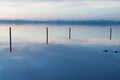 Sunset over lake salinas.Spain Royalty Free Stock Photo