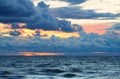 Sunset over Lake Superior Waves Royalty Free Stock Photo
