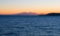 Sunset over Lake Taupo Royalty Free Stock Photo