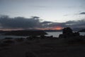 Sunset over Lake Umayo at Sillustani near Puno.