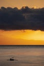 Sunset Over Legoe Bay on Lummi Island, Washington. Royalty Free Stock Photo