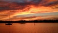 Sunset over Little Bayou St Petersburg Florida Royalty Free Stock Photo