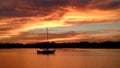 Sunset over Little Bayou St Petersburg Florida Royalty Free Stock Photo