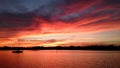 Sunset over Little Bayou St Petersburg Florida Royalty Free Stock Photo