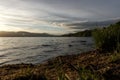 Sunset over Loch Lomond and Trossachs national park Scotland Royalty Free Stock Photo