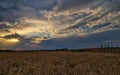 Sunset  over Lois Hole Centennial provincial  park Alberta Royalty Free Stock Photo