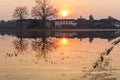 Sunset over the Lombard countryside Royalty Free Stock Photo