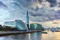 Sunset over London City Hall, England, Great Britain Royalty Free Stock Photo