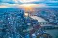 Sunset over London from Shard United Kingdom Royalty Free Stock Photo