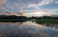 Sunset over Lough Leane Lake Leane on the Ring of Kerry in Killarney Ireland