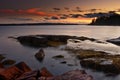 Sunset Over Maine Coast with Beautiful Sky
