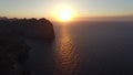 Sunset Over Mallorca, Mirador Es Colomer, Balearic, Aerial Shoot, Spain Royalty Free Stock Photo