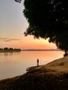 Sunset over Manambolo river, Madagascar
