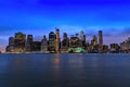 Sunset over Manhattan, New York City, USA Royalty Free Stock Photo