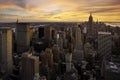 Sunset over Manhattan, New York Royalty Free Stock Photo