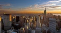 Sunset over manhattan