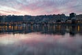 Sunset Over the Marina Portland Oregon Waterfront Royalty Free Stock Photo