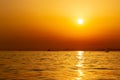 Sunset over Marmara sea. Istanbul Royalty Free Stock Photo