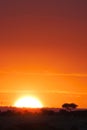 Sunset over Masai Mara National Reserve Royalty Free Stock Photo