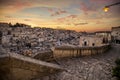 Sunset over Matera Italy Royalty Free Stock Photo