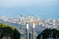 Sunset over Mediterranean sea and Fuengirola from Calamorro peak Royalty Free Stock Photo