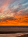 Sunset over the mediterranean sea - morocco Royalty Free Stock Photo